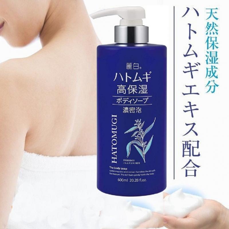 Sữa tắm dưỡng ẩm sâu và trắng da hạt ý dĩ Reihaku Hatomugi Moisture Rich Body Soap 600ml