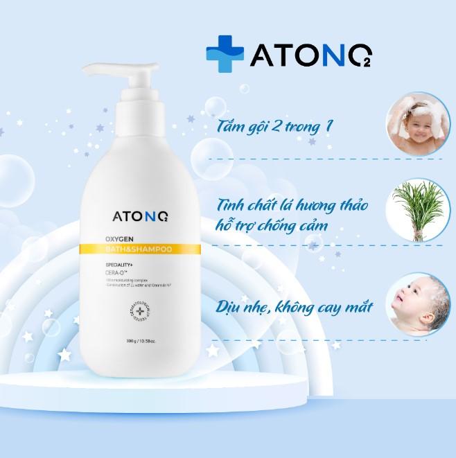 Sữa tắm gội chống cảm cho bé Atono2 Oxygen