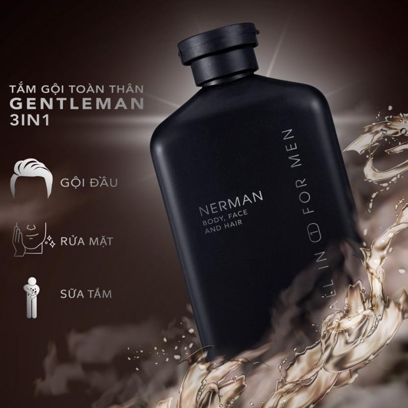 Sữa tắm gội hương nước hoa cao cấp Gentleman 3 in 1 Nerman
