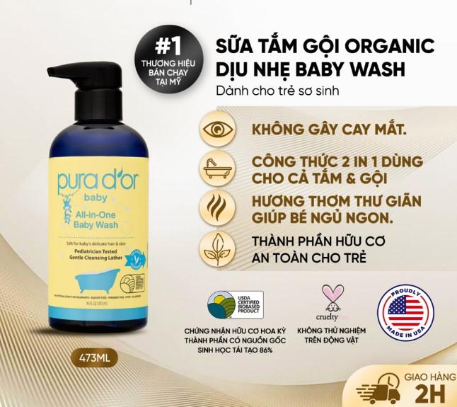 Sữa tắm gội Pura Dor All-in-One Baby Wash