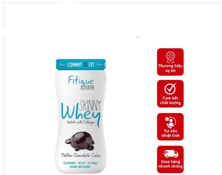 Sữa tăng cơ cho nữ Skinny Whey Protein Isolate with Collagen Fitique Nutrition
