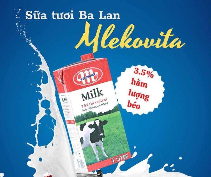 Sữa tươi tiệt trùng không đường nguyên kem Mlekovita