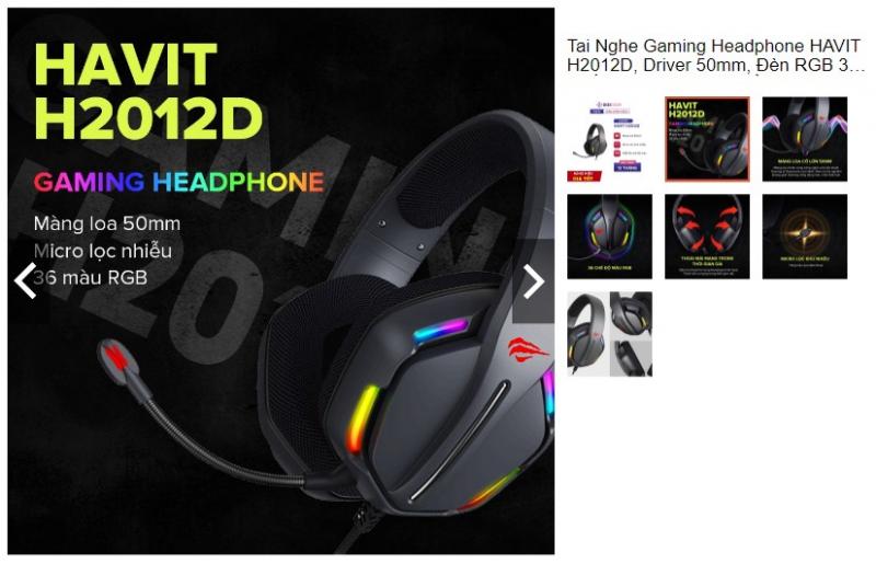 Tai nghe gaming headphone HAVIT H2012D