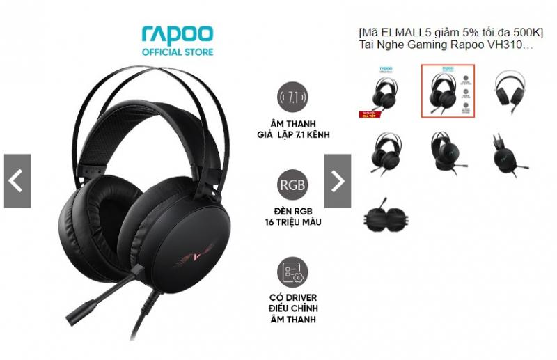 Tai nghe gaming Rapoo VH310 Virtual 7.1