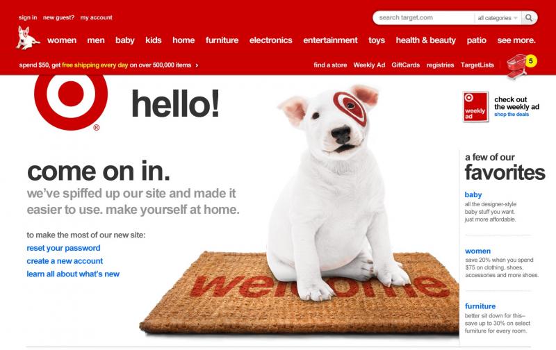 Trang web bán hàng uy tín ở Mỹ Target