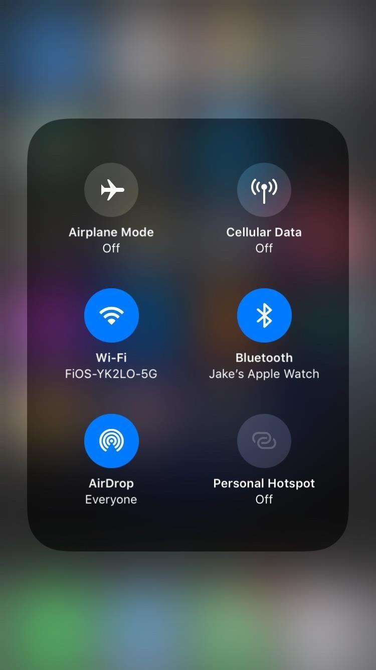Tắt chức năng kết nối (như Wi-Fi, Bluetooth và AirDrop) khi không sử dụng