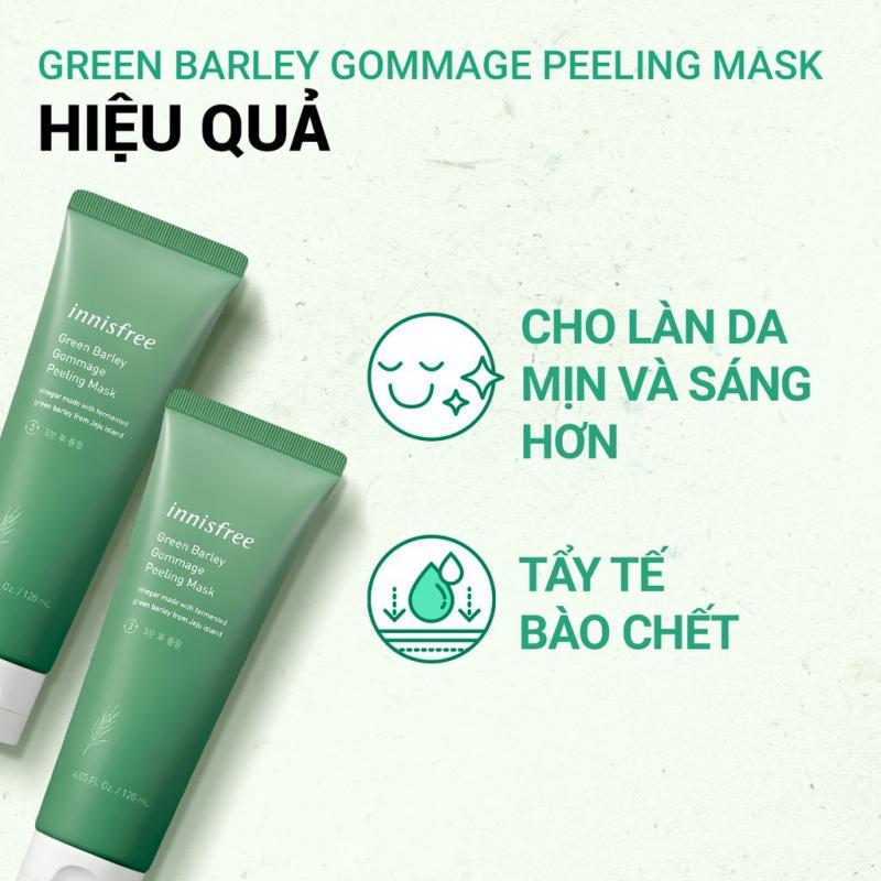 Hiệu quả của tẩy tế bào da chết innisfree Green Barley Gommage Mask