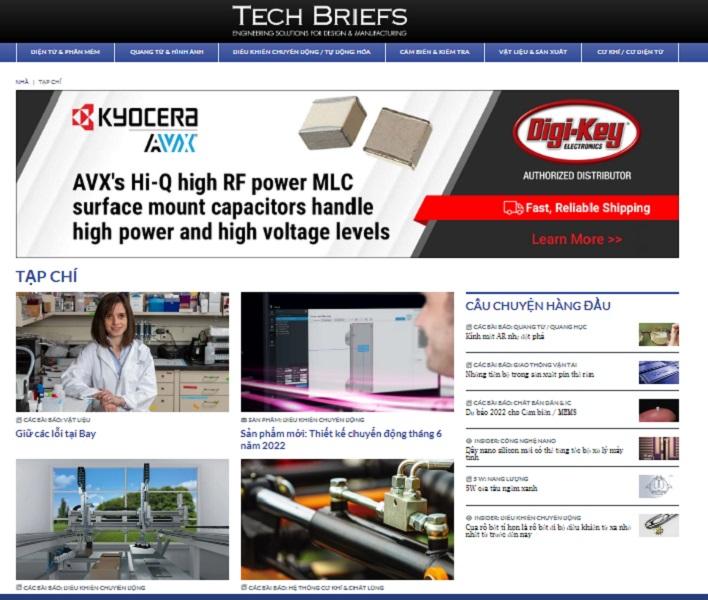 Tech Briefs  - cung cấp tin tức về công nghệ mới.