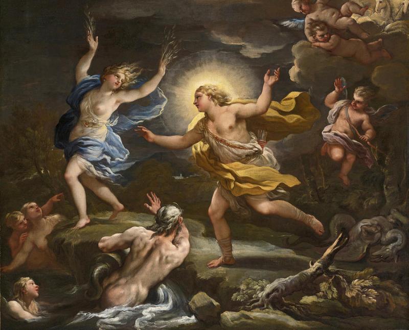 Thần Apollo cố đuổi theo Daphne
