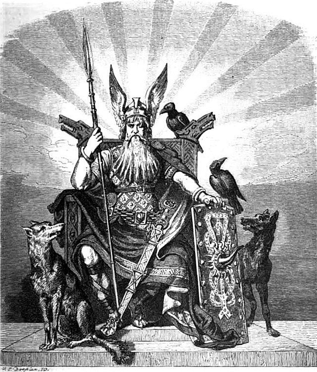 Odin bên các sủng vật của mình