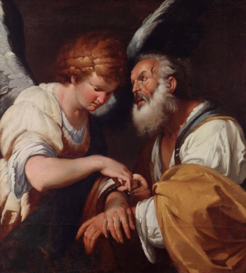 Thánh Peter được thiên thần giải cứu khi bị giam cầm