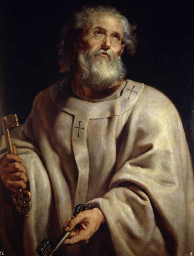 Hình ảnh phổ biến nhất khi mô tả về Thánh Peter là ông cầm chìa khoá trên tay, với ý nghĩa ông chính là người giữ cửa thiên đàng trong kinh Thánh
