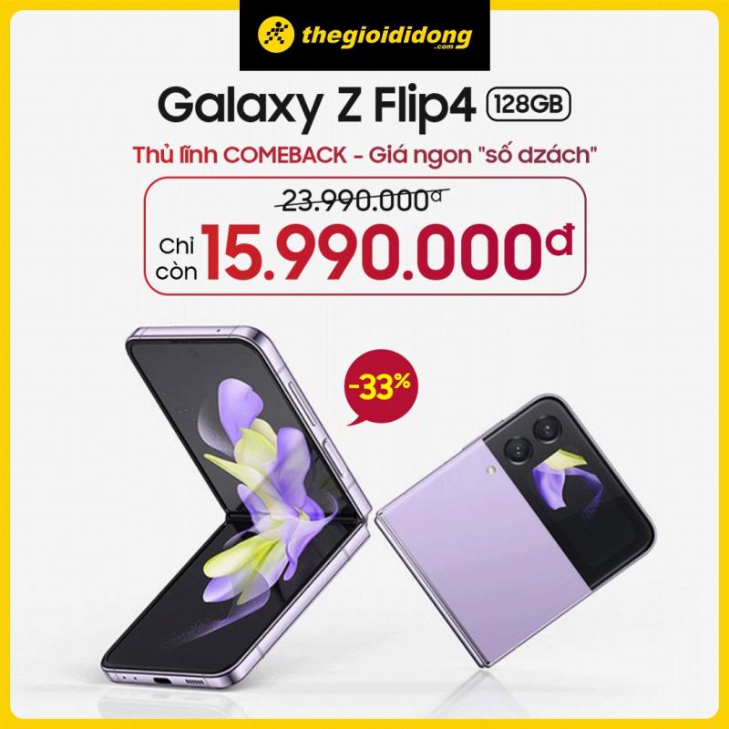 Galaxy Z Flip4 (giá sản phẩm có thể thay đổi tùy thời điểm)