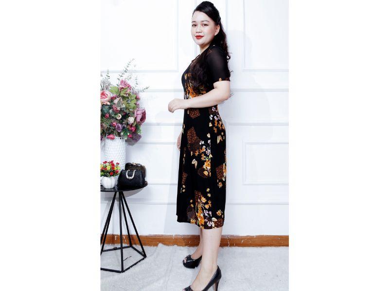 Đầm quý bà lụa Cao Cấp Sang Trọng - HATI DN9046 giá rẻ nhất tháng 3/2024