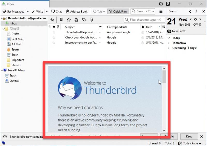 Ứng dụng quản lý email Thunderbird