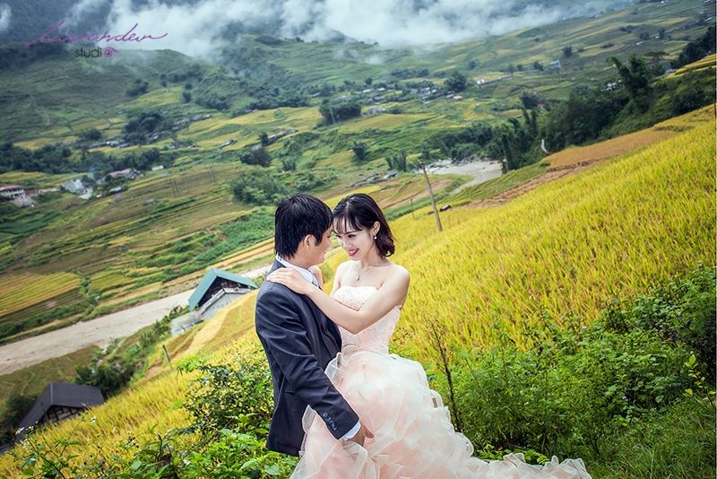 Những giây phút tuyệt vời của cô dâu, chú rể bên bộ ảnh cưới tại thung lũng Mường Hoa