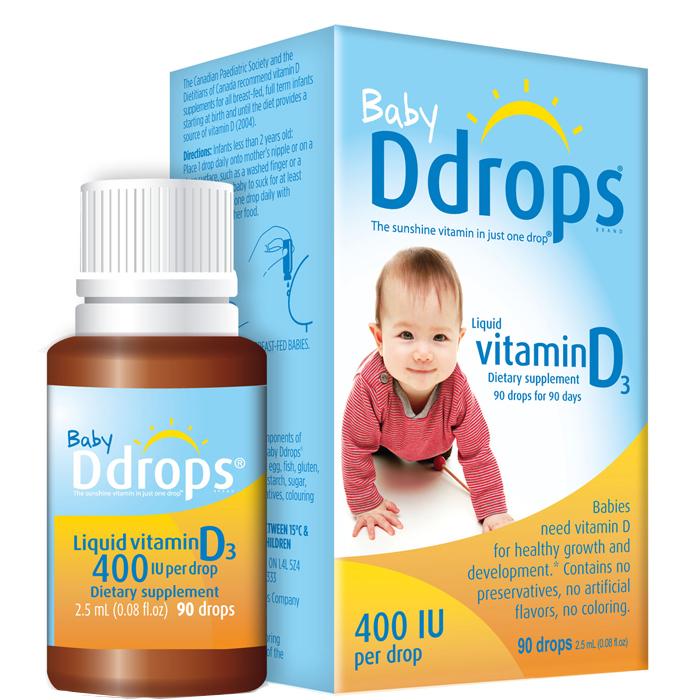 Sản phẩm bổ sung Vitamin D cho trẻ sơ sinh Baby Ddrops Vitamin D3 400IU