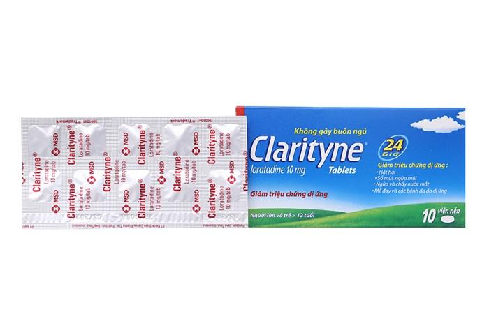 Viên uống chống dị ứng Clarityne được dùng với liều thông thường là 10mg