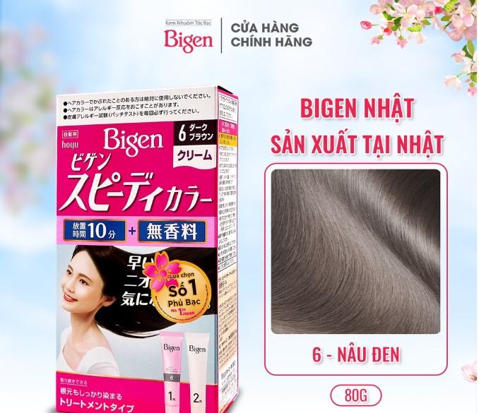 Thuốc nhuộm tóc phủ bạc dạng kem Bigen Speedy Color Cream
