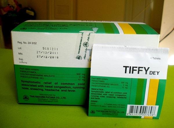 Tiffy là sản phẩm giảm đau và hạ sốt thông qua tác động trên trung khu điều nhiệt của não