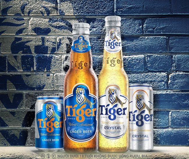 Tiger Beer chai và lon