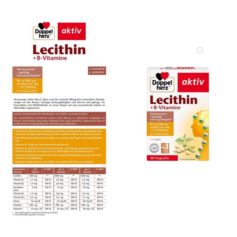 Tinh chất mầm đậu nành của Đức Doppelherz Lecithin + vitamin B