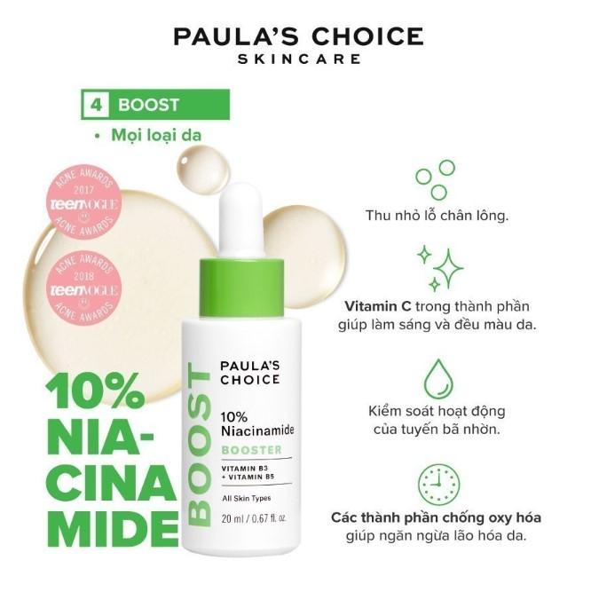 Tinh chất se khít lỗ chân lông và làm sáng da Paula’s Choice 10% Niacinamide Booster