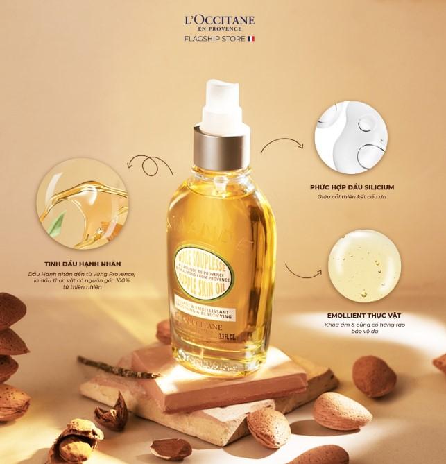 Tinh dầu chống rạn da L’Occiatane Almond Supple Skin Oil
