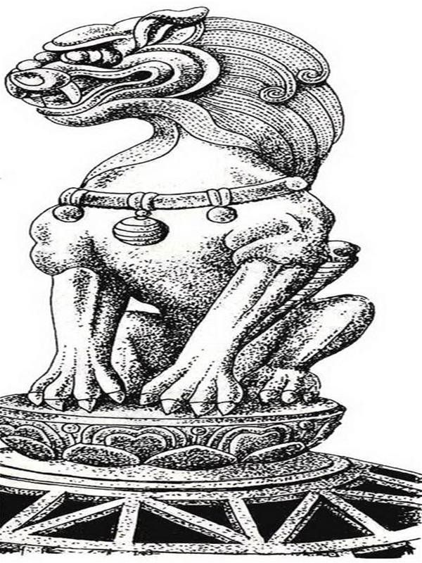 Toan Nghê được trang trí trên lò đốt trầm hương
