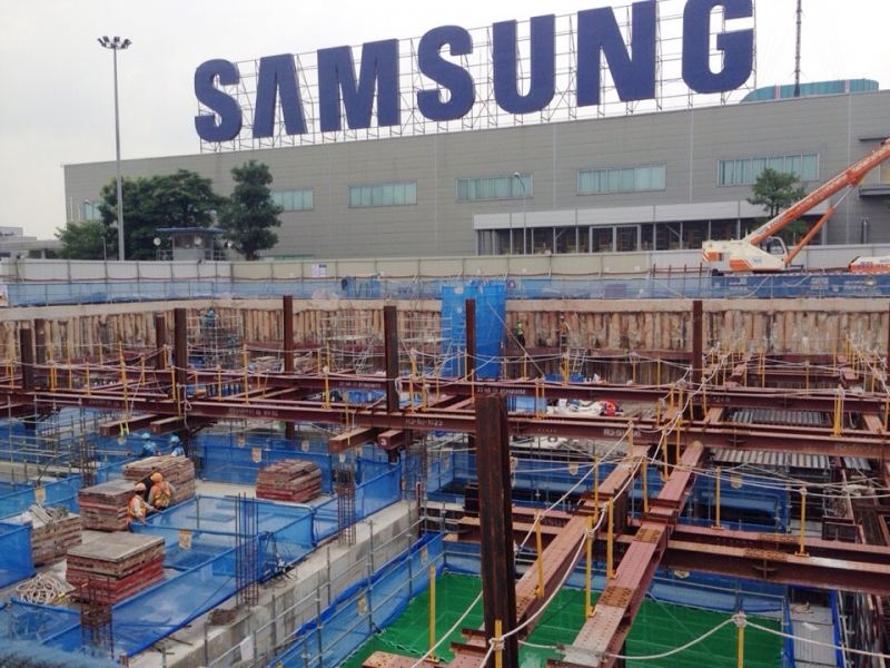 VINAINCON đang thi công hệ thống xử lý nước thải của Samsung Bắc Ninh