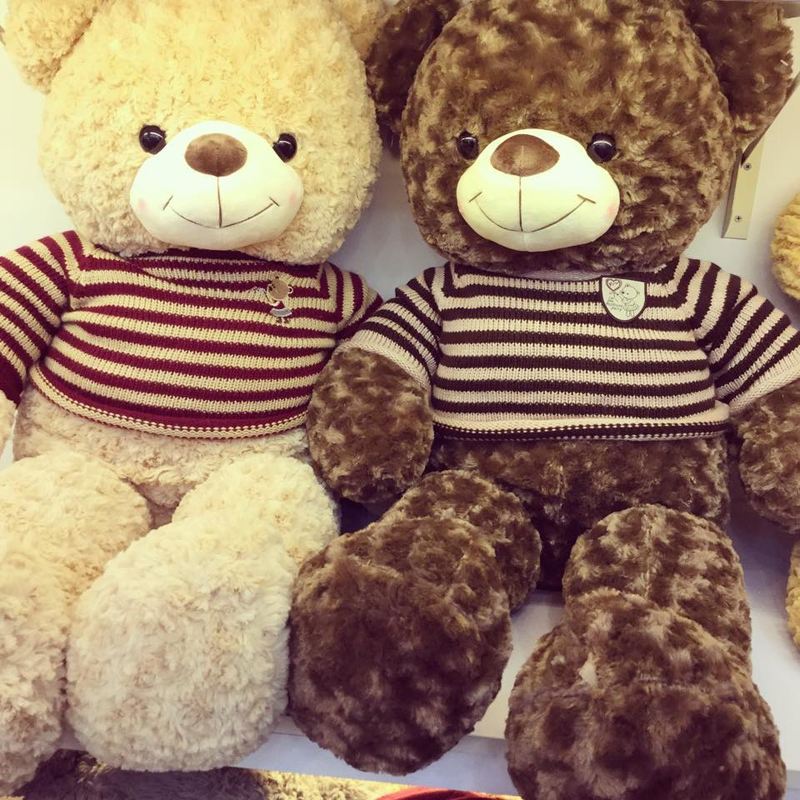 Gấu bông Teddy đa dạng về nhiều mẫu mã hẳn sẽ làm hài lòng các bạn gái.