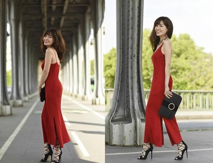 ﻿﻿Chiếc váy liền màu đỏ sẽ giúp bạn sẽ trở thành tâm điểm của mọi ánh nhìn