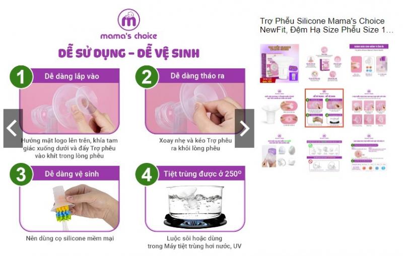 Trợ phễu Silicone Mama’s Choice NewFit MFI2812