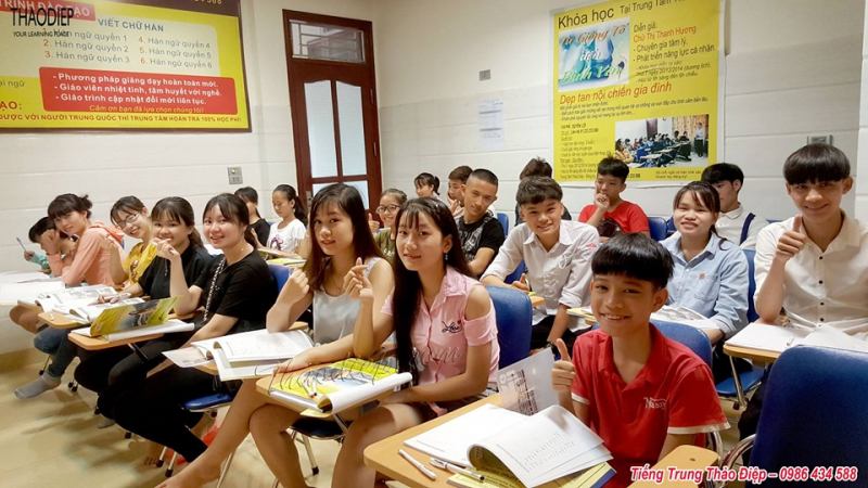 Một lớp học tiếng Trung tại Thảo Điệp