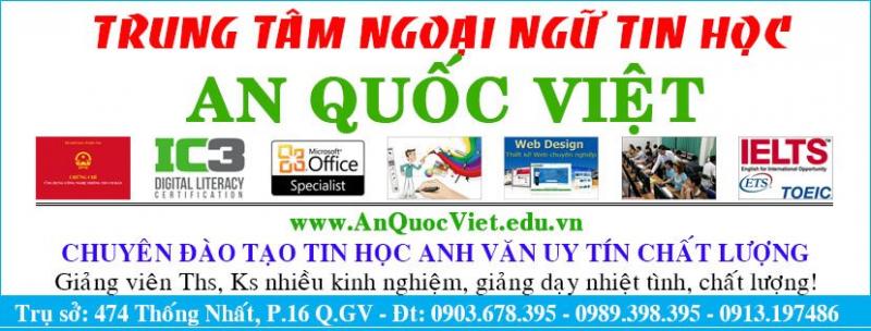 Trung tâm ngoại ngữ tin học An Quốc Việt