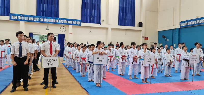 Karate là môn võ được đào tạo tại Trung tâm TDTT Thủ Đức