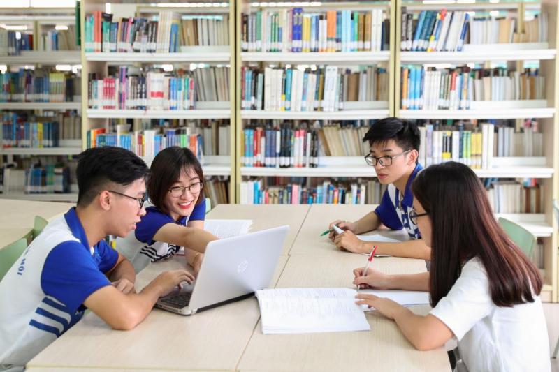 Bên trong thư viện trường Đại học Khoa học Xã hội và Nhân văn - Đại học Quốc gia Hà Nội