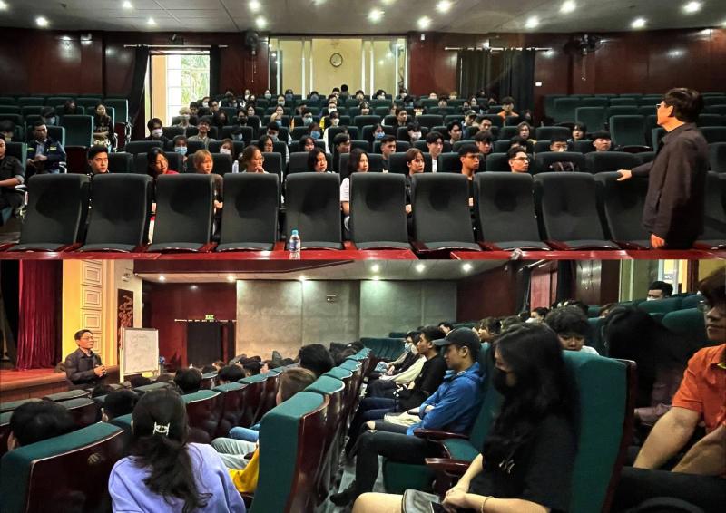 Lớp học diễn xuất của trường Đại học Sân khấu Điện Ảnh Hà Nội