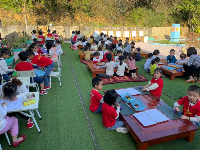Hoạt động của các bé tại trường mầm non Bình Minh
