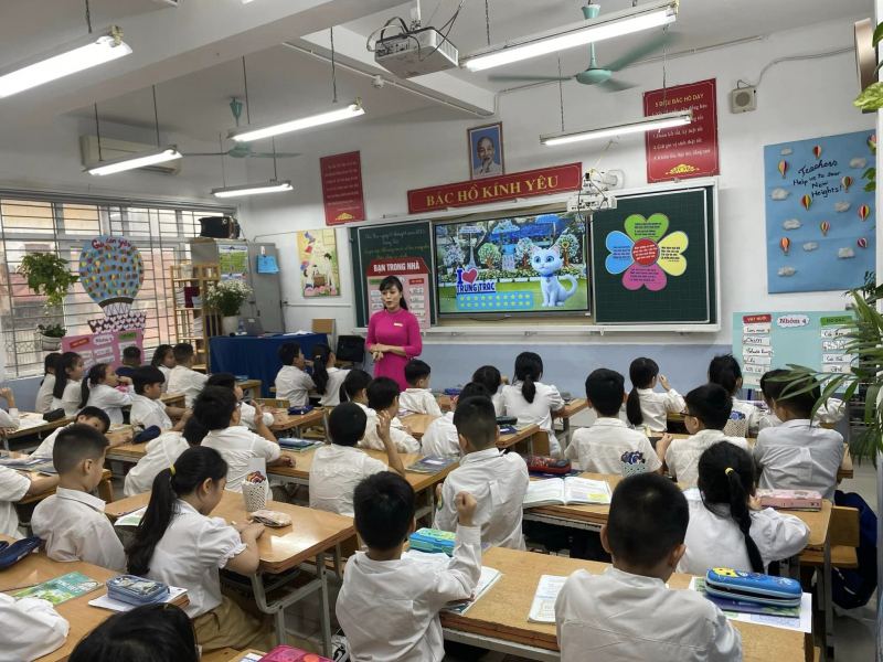 Một lớp học tại Trường tiểu học Bà Triệu