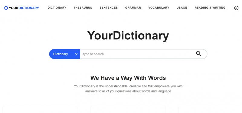 Từ điển học tiếng Anh Your Dictionary