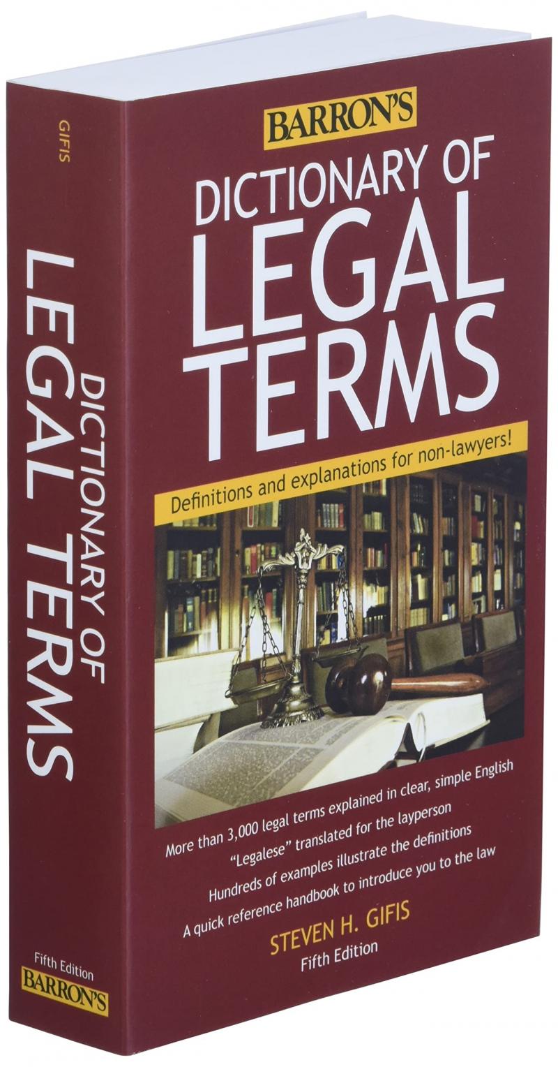 Từ điển thuật ngữ pháp lý: Định nghĩa và giải thích cho người không phải là luật sư của Steven H. Gifis