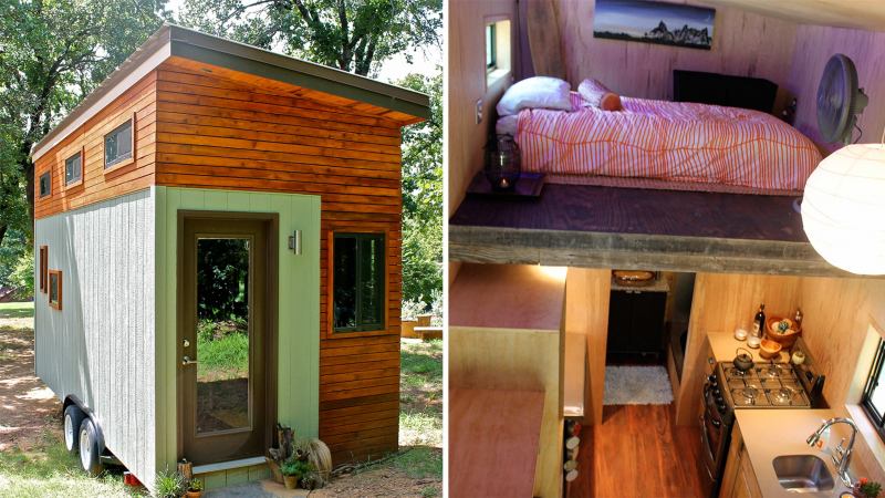 Joel Weber đã tự dựng một ngôi nhà nhỏ thay vì phải ở kí túc xá vì chi phí quá cao