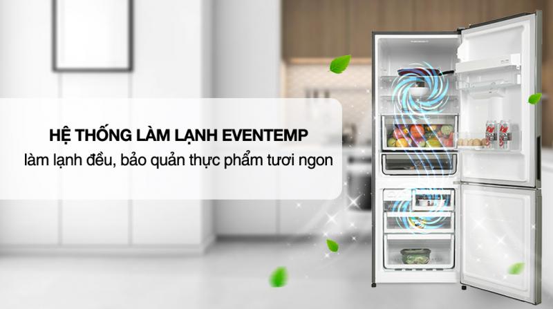 Tủ lạnh Electrolux Inverter UltimateTaste 300 ngăn đá dưới 308 lít - EBB3442K-A