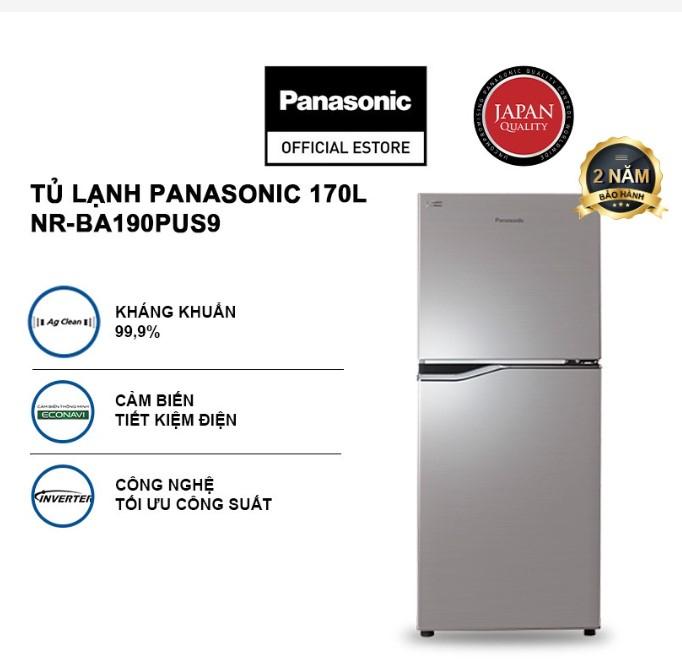 Tủ lạnh Panasonic 170 lít NR-BA190PUS9
