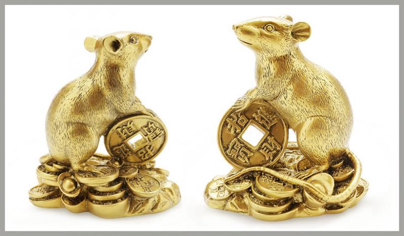 Tượng Chuột mạ vàng, mạ đồng chính là vật phẩm phong thuỷ phù hợp với người tuổi Tý