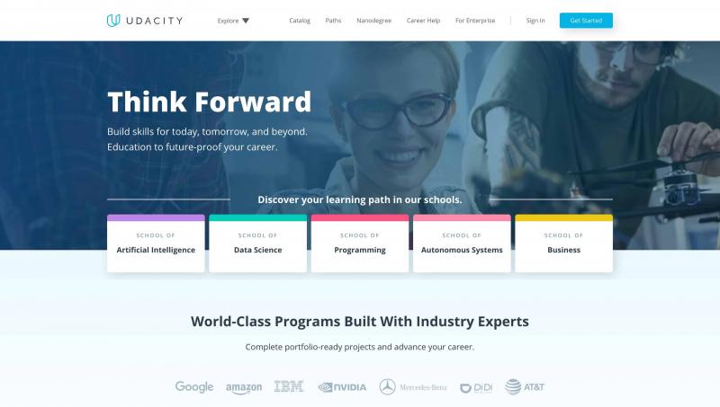 Website giáo dục trực tuyến Udacity