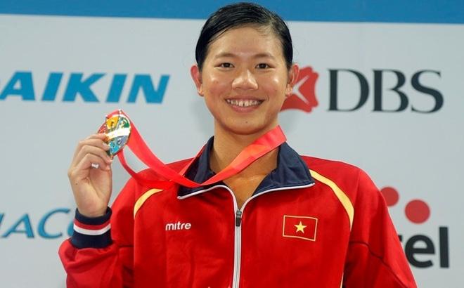 Tấm huy chương vàng đầu tiên tại giải vô địch bơi Châu Á của Việt Nam