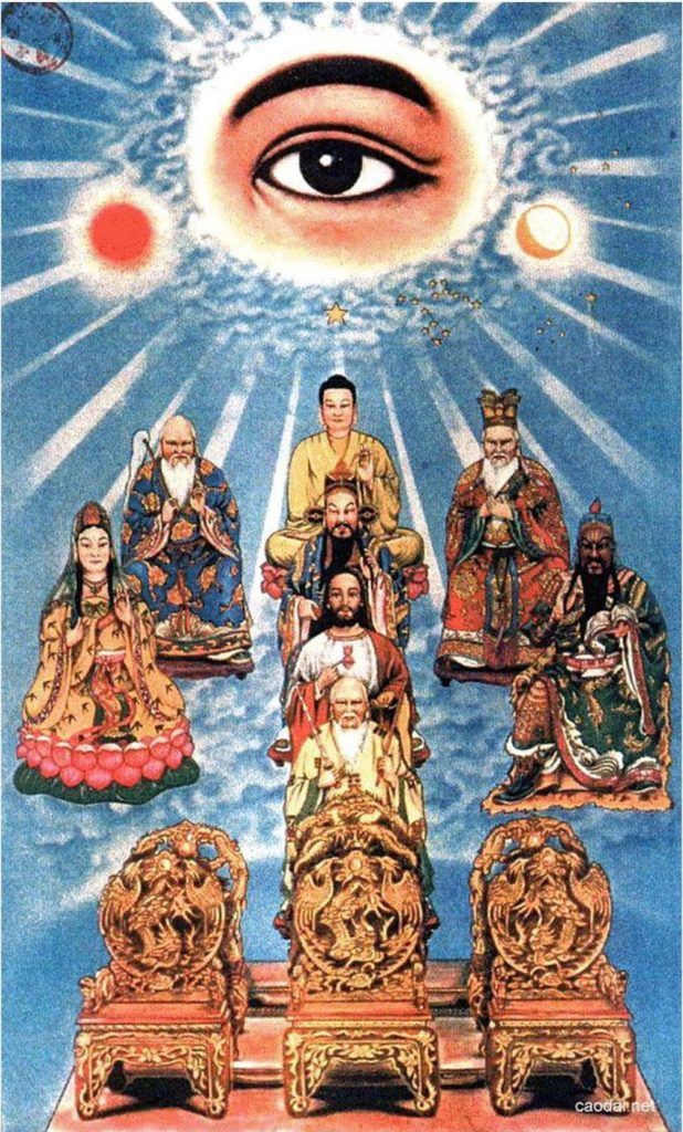 Đức Khổng Tử ngồi phía tay trái của Đức Phật Thích Ca