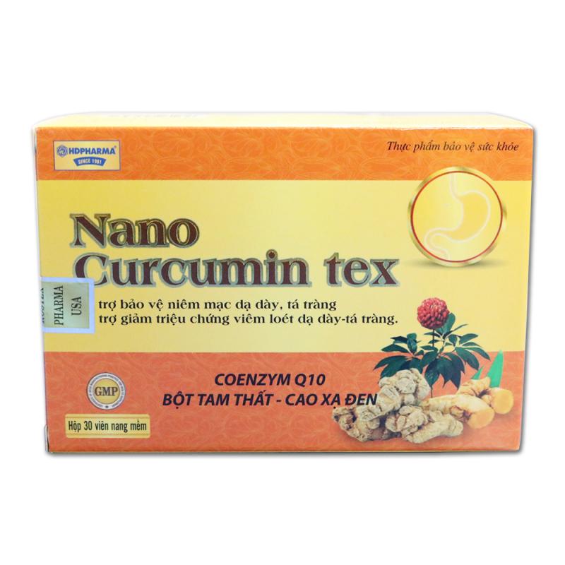 Viên nghệ Nano Curcumin Tex tam thất xạ đen giảm viêm loét dạ dày